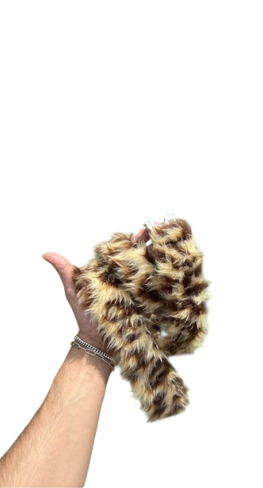 FURRY CHEETAH BELT